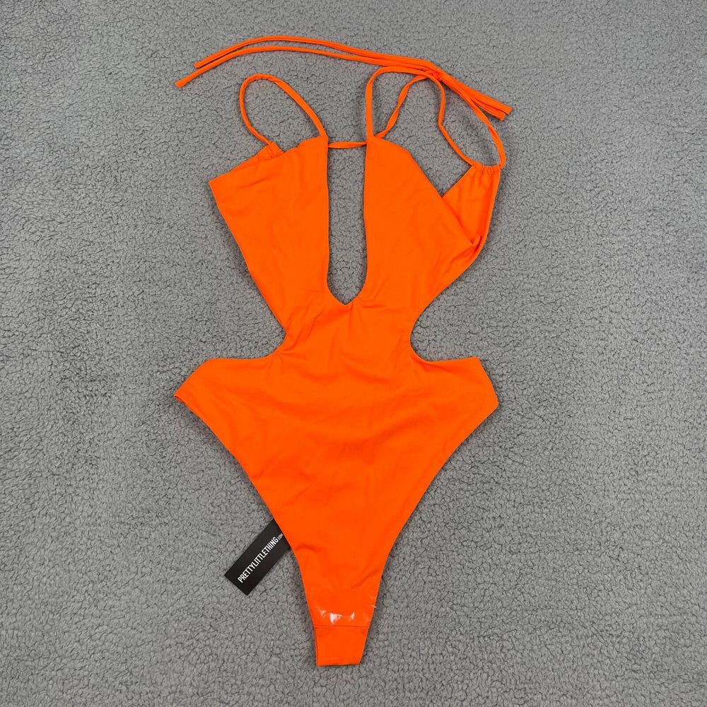 PrettyLittleThing Orange One Piece Swimsuit